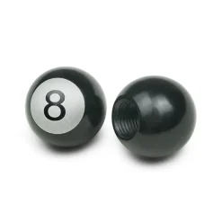 8 Ball Black - Motorcycle Valve Caps^Moto Loot New