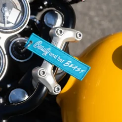 Beauty And Her Beast - Blue Motorcycle Keychain^Moto Loot Best