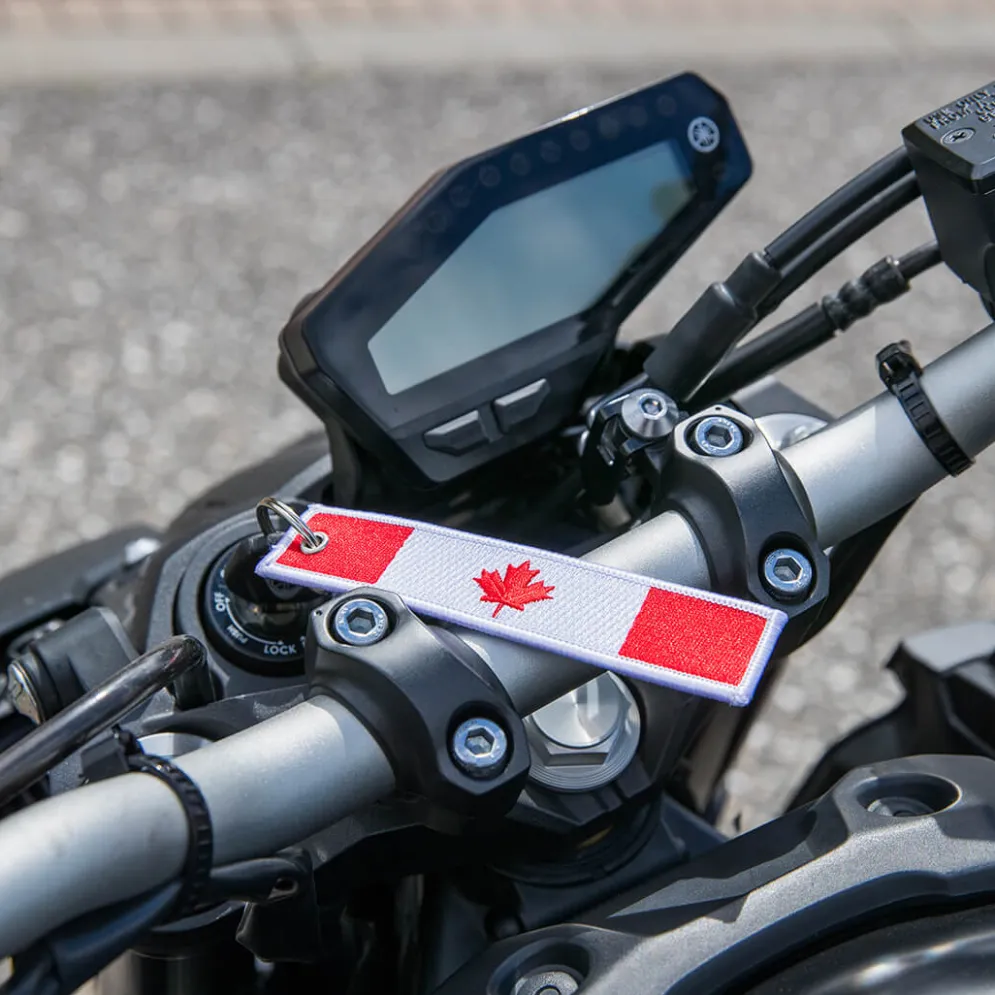 Canada Flag - Motorcycle Keychain^Moto Loot Sale