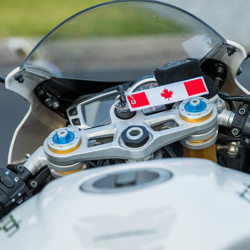 Canada Flag - Motorcycle Keychain^Moto Loot Sale