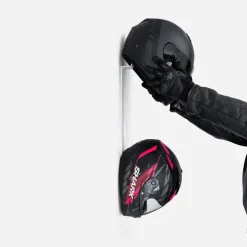 Double Motorcycle Helmet Rack by - White^Moto Loot Hot