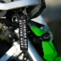 Flinging Dirt Getting Hurt - Dirt Bike Keychain^Moto Loot Discount