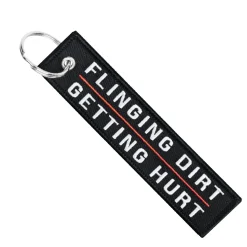 Flinging Dirt Getting Hurt - Dirt Bike Keychain^Moto Loot Discount