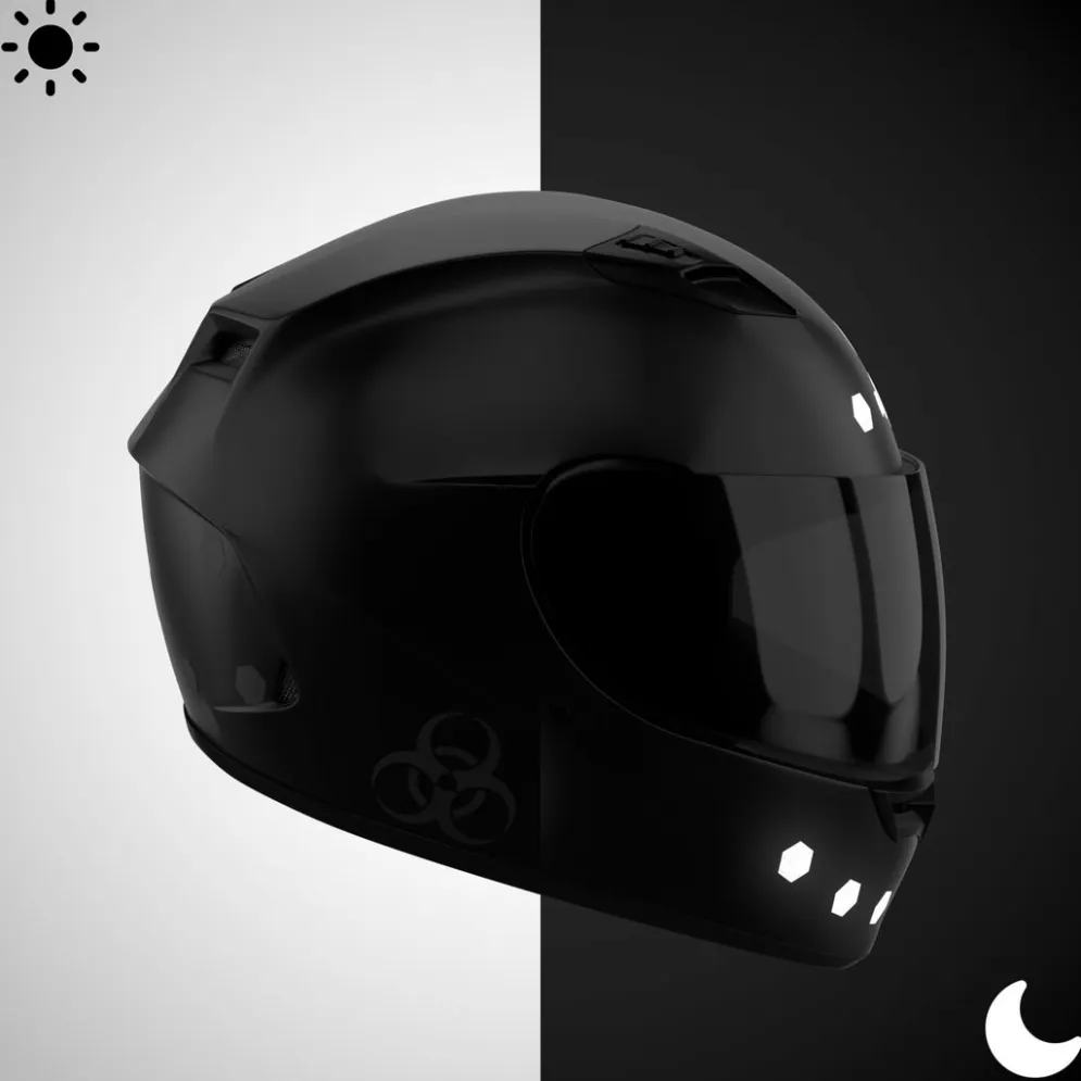 Glowrider Reflective Helmet Sticker - Hazard Edition^Moto Loot