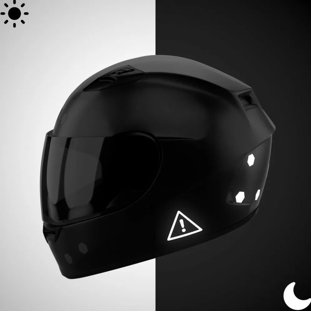Glowrider Reflective Helmet Sticker - Hazard Edition^Moto Loot