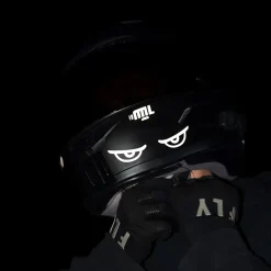 Glowrider Reflective Helmet Sticker - Evil Eyes^Moto Loot Discount