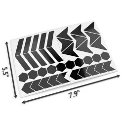 Glowrider Reflective Helmet Sticker - Arrows And Stripes^Moto Loot Best