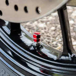Hex Red - Motorcycle Valve Caps^Moto Loot Online