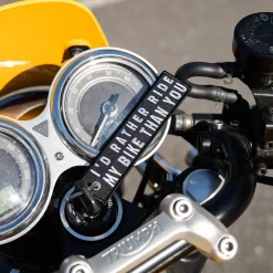 I'd Rather Ride My Bike Than You - Black Motorcycle Keychain^Moto Loot Best