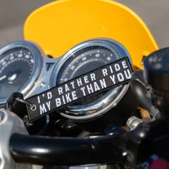 I'd Rather Ride My Bike Than You - Black Motorcycle Keychain^Moto Loot Best