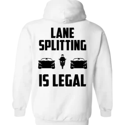 Lane Splitting is Legal Hoodie (Back Design)^CustomCat Sale