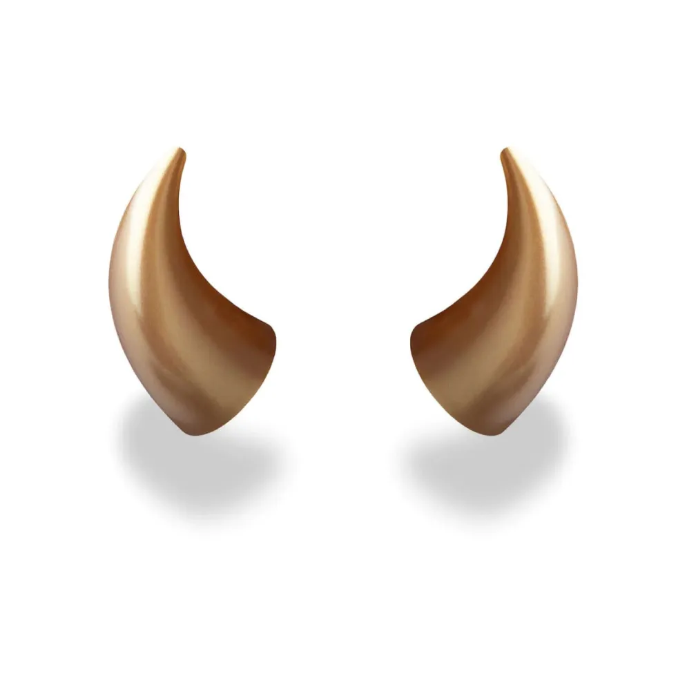 Large Horns Gold - Motorcycle Helmet Accessory^Moto Loot Outlet