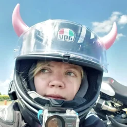 Large Horns Pink - Motorcycle Helmet Accessory^Moto Loot Clearance
