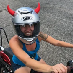 Large Horns Red - Motorcycle Helmet Accessory^Moto Loot Discount