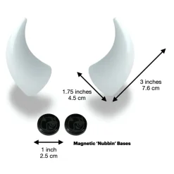 Large Horns White - Motorcycle Helmet Accessory^Moto Loot Discount
