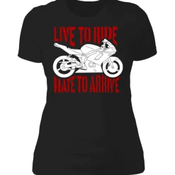 LIVE TO RIDE LADIES T-SHIRT^CustomCat Sale