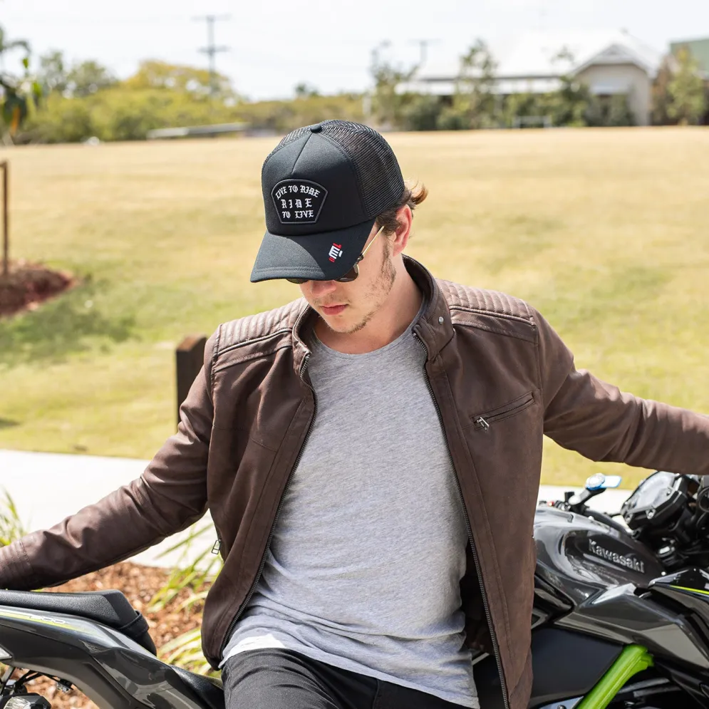Live To Ride - Motorcycle Trucker Hat^Moto Loot New