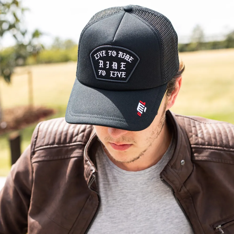 Live To Ride - Motorcycle Trucker Hat^Moto Loot New