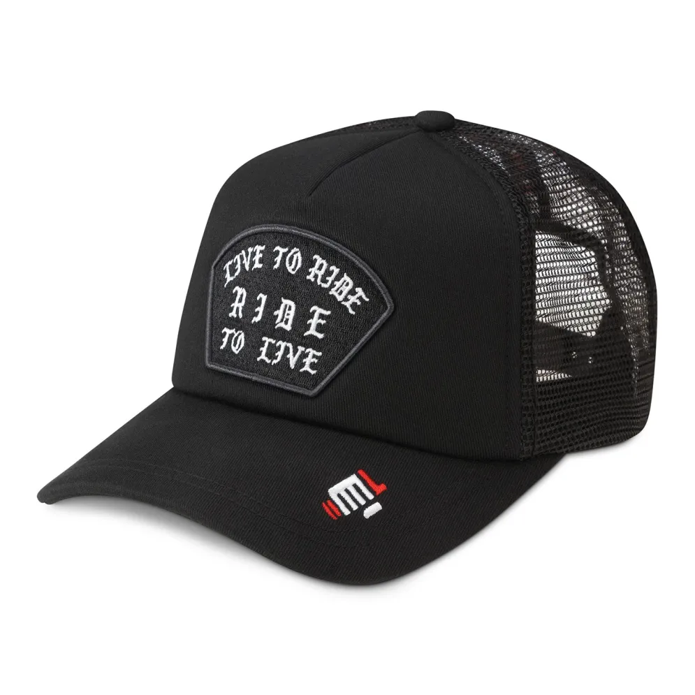 Live To Ride - Motorcycle Trucker Hat^Moto Loot New