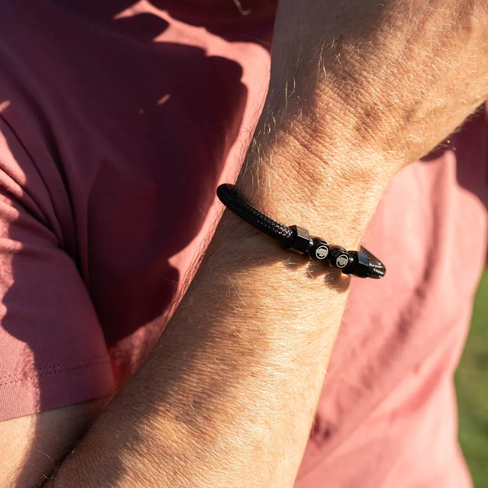 Motorcycle Brake Line Bracelet - Black^Moto Loot Discount