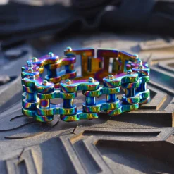 Motorcycle Chain Bracelet - Oil Slick^Moto Loot Online