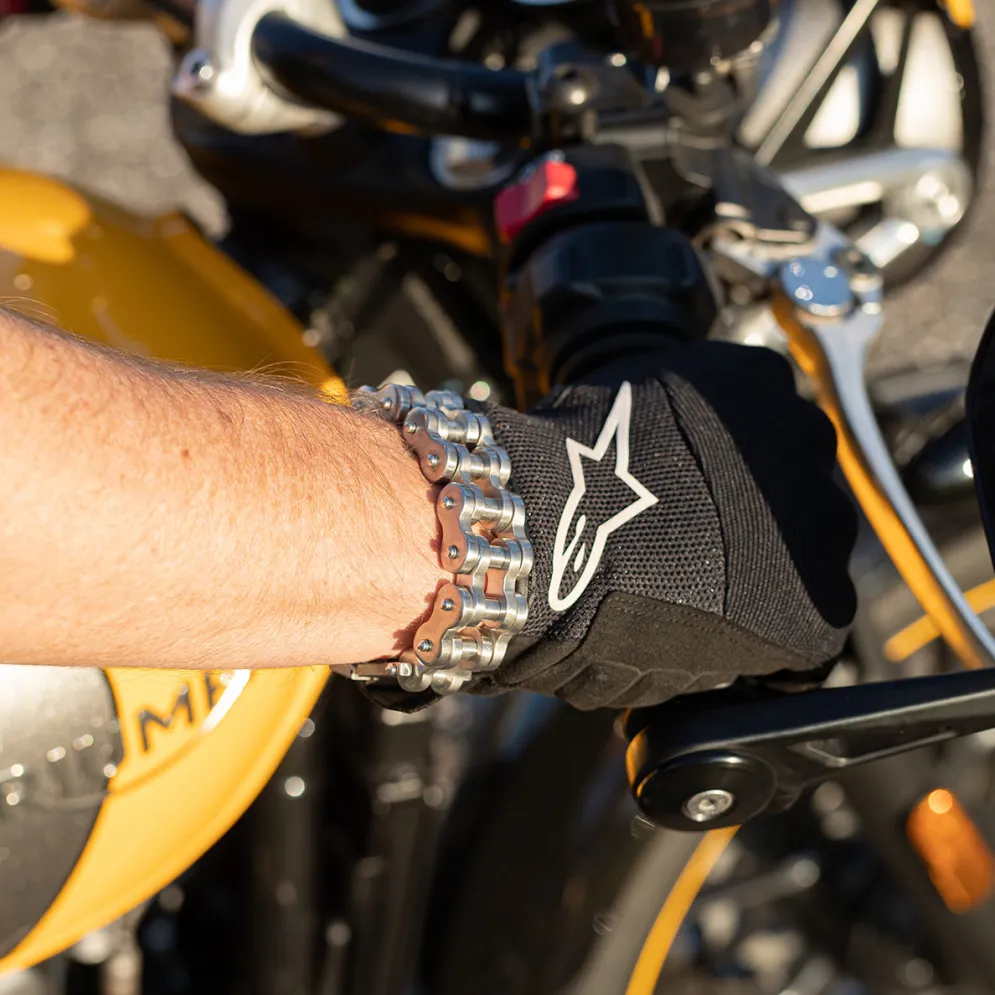 Motorcycle Chain Bracelet - Steel Finish^Moto Loot Sale