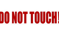 Motorcycle Decal - Do Not Touch! (2 pack)^Moto Loot Discount