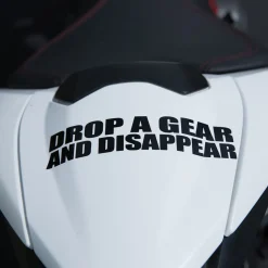 Motorcycle Decal - Drop A Gear And Disappear (2 pack)^Moto Loot Outlet