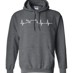 Motorcycle Heartbeat Hoodie^CustomCat Sale