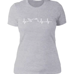 MOTORCYCLE HEARTBEAT LADIES T-SHIRT^CustomCat