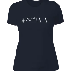 MOTORCYCLE HEARTBEAT LADIES T-SHIRT^CustomCat