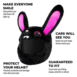 Motorcycle Helmet Cover - Black & Pink Bunny^Moto Loot Discount
