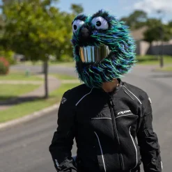 Motorcycle Helmet Cover - Black, Blue And Green^Moto Loot Online