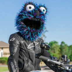 Motorcycle Helmet Cover - Blue, Purple And Black^Moto Loot Online