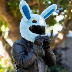Motorcycle Helmet Cover - Blue Bunny^Moto Loot New