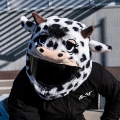 Motorcycle Helmet Cover - Cow (Black & White)^Moto Loot Best