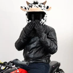 Motorcycle Helmet Cover - Cow (Black & White)^Moto Loot Best