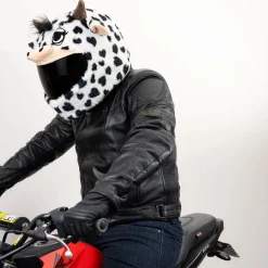Motorcycle Helmet Cover - Cow (Black & White)^Moto Loot Best