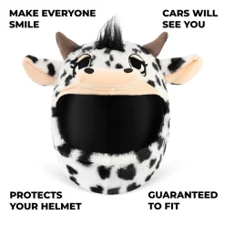 Motorcycle Helmet Cover - Cow (Black & White)^Moto Loot Best