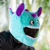 Motorcycle Helmet Cover - Crazy Blue Monster^Moto Loot New