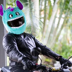Motorcycle Helmet Cover - Crazy Blue Monster^Moto Loot New