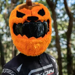 Motorcycle Helmet Cover - Evil Pumpkin^Moto Loot