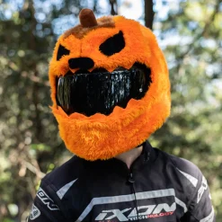 Motorcycle Helmet Cover - Evil Pumpkin^Moto Loot
