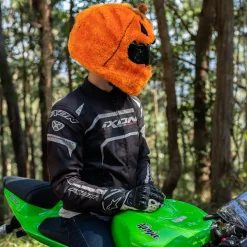 Motorcycle Helmet Cover - Evil Pumpkin^Moto Loot