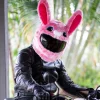 Motorcycle Helmet Cover - Pink Bunny^Moto Loot New