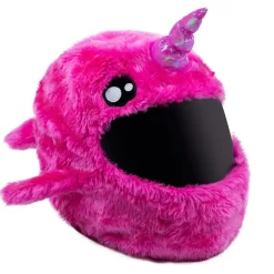 Motorcycle Helmet Cover - Pink Narwhal^Moto Loot Online