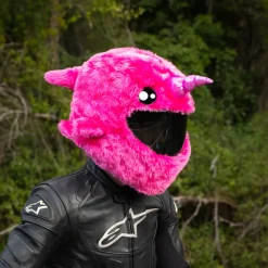 Motorcycle Helmet Cover - Pink Narwhal^Moto Loot Online