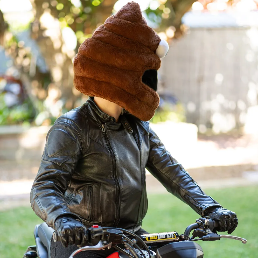 Motorcycle Helmet Cover - Poop Emoji^Moto Loot Outlet