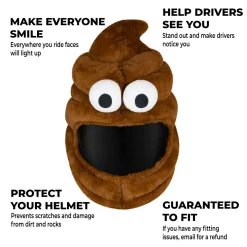 Motorcycle Helmet Cover - Poop Emoji^Moto Loot Outlet
