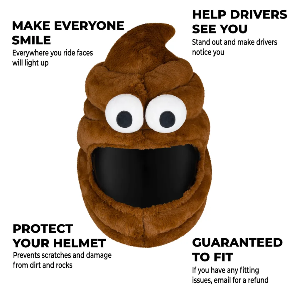 Motorcycle Helmet Cover - Poop Emoji^Moto Loot Outlet